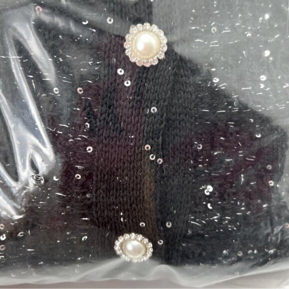 Mango - Ladies, Tweed Cardigan with Jewel Button - Black. Size: S. NWT - Picture 6 of 16